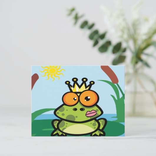 Cute Frog Briefkaart (Staand voorkant)