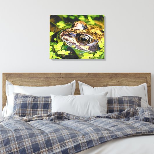 CUTE FROG CANVAS AFDRUK (Insitu (Slaapkamer))