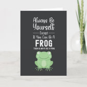 Cute Frog Cards Humorous Funny Happy Cartoon Lover Kaart (Voorkant)