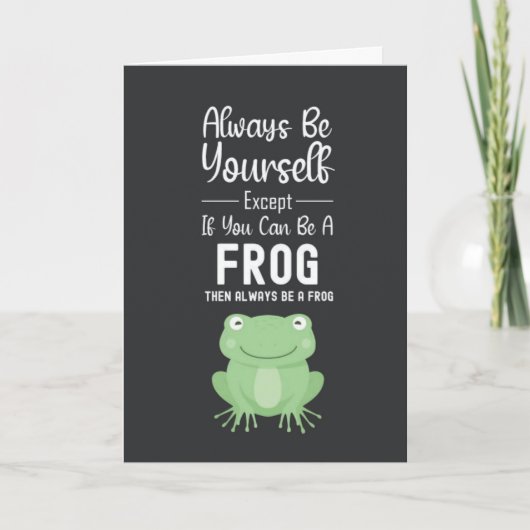 Cute Frog Cards Humorous Funny Happy Cartoon Lover Kaart (Voorkant)