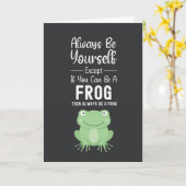 Cute Frog Cards Humorous Funny Happy Cartoon Lover Kaart (Gele Bloem)