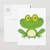 Cute Frog Cartoon Character Briefkaart (Voorkant / Achterkant)