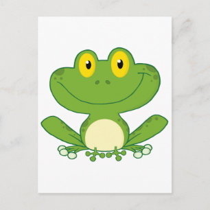 Cute Frog Cartoon Character Briefkaart