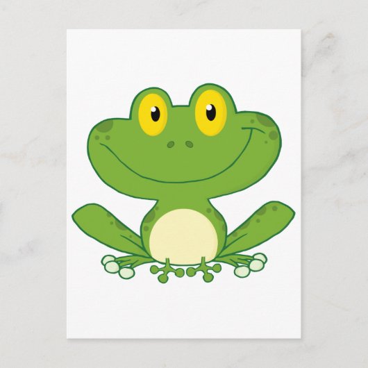 Cute Frog Cartoon Character Briefkaart (Voorkant)