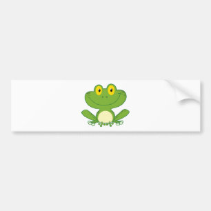 Cute Frog Cartoon Character Bumpersticker