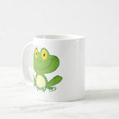 Cute Frog Cartoon Character Koffiemok (Voorkant links)