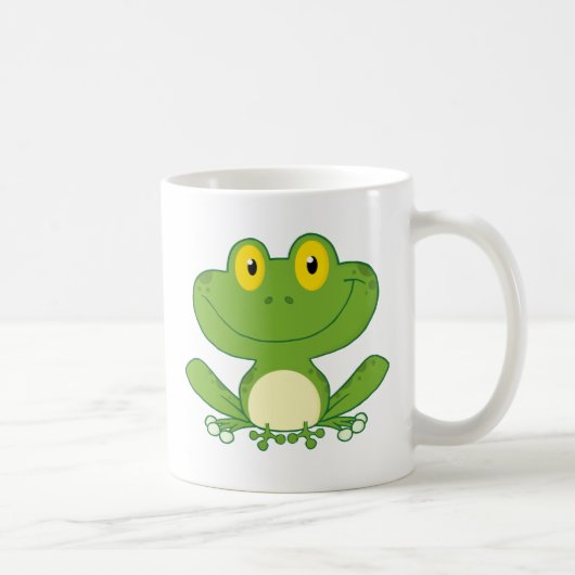Cute Frog Cartoon Character Koffiemok (Rechts)