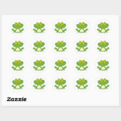 Cute Frog Cartoon Character Ronde Sticker (Vel)