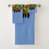 Cute frog cartoon-handdoekset. bad handdoek (Insitu)