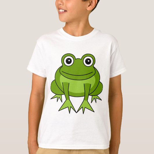 Cute Frog Cartoon Kinder T-Shirt (Voorkant)