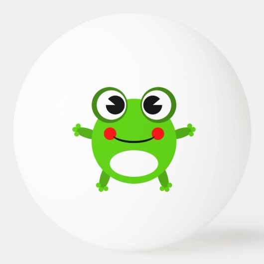 Cute frog-cartoon pingpongbal (Voorkant)