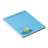 Cute frog cartoon post it notes notitieblok (Schuin)