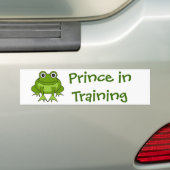 Cute Frog Cartoon - Prins in opleiding Bumpersticker (Op auto)