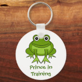 Cute Frog Cartoon - Prins in opleiding Sleutelhanger (Voorkant)