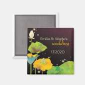 Cute Frog Couple Wedding Save the Date Magneet (Voorkant / Achterkant)