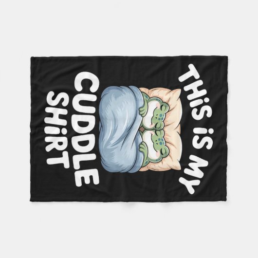 Cute Frog Cozy This Is My Cuddle  Fleece Deken (Voorkant (Horizontaal))