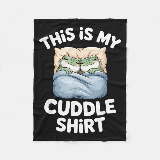 Cute Frog Cozy This Is My Cuddle  Fleece Deken (Voorkant)