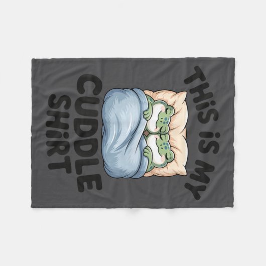 Cute Frog Cozy This Is My Cuddle  Fleece Deken (Voorkant (Horizontaal))