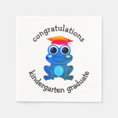 Cute Frog Custom Kindergarten Afstuderen Paper Servet (Voorkant)