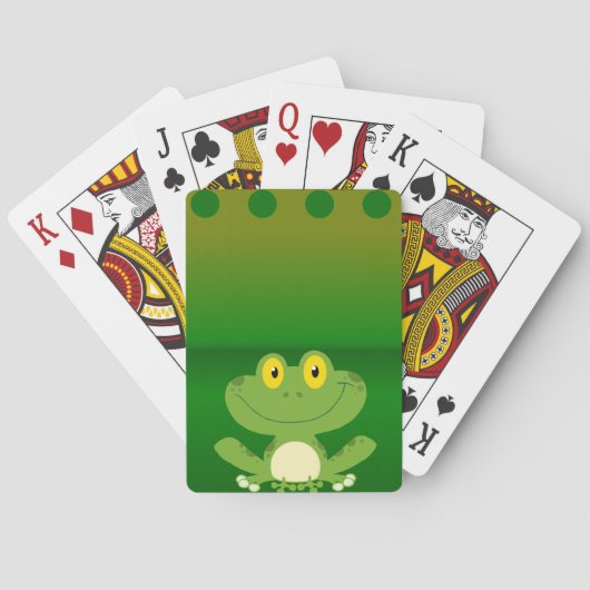 Cute Frog Design Pokerkaarten (Achterkant)