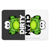 Cute Frog Dishwaser Magnet Magneet (Horizontaal)