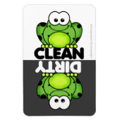 Cute Frog Dishwaser Magnet Magneet (Verticaal)