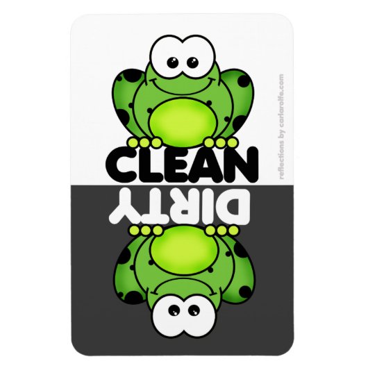 Cute Frog Dishwaser Magnet Magneet (Verticaal)