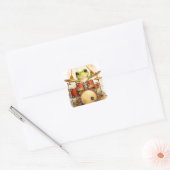 Cute Frog Drummer Sticker – Funny Music Art (Envelop)