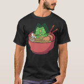 Cute Frog Eating Ramen Japanse noedles Lover Funn T-shirt (Voorkant)