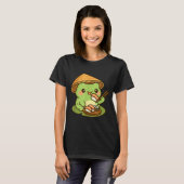 Cute Frog Eating Sushi Anime Japanese Men Women Ki T-shirt (Voorkant volledig)