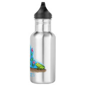 Cute frog en bee in tuinschilfering cartoon waterfles  (Rechts)