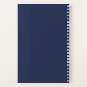 Cute Frog en Doodle Heart Pattern Blue Roze Notitieboek (Achterkant)