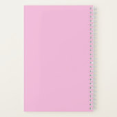 Cute Frog en Doodle Heart Pattern Girly Pink Notitieboek (Achterkant)