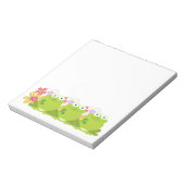 Cute Frog en Flowers Notitieblok (Linkerzijde)