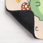 Cute Frog en paddenstoelen zijn hap Mousepad Muismat (Hoek)