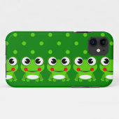 Cute Frog en Polka Dot iPhone cases (Achterkant (horizontaal))