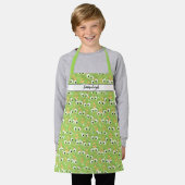 Cute Frog Face Pattern Monogramed Schort (Gedragen)