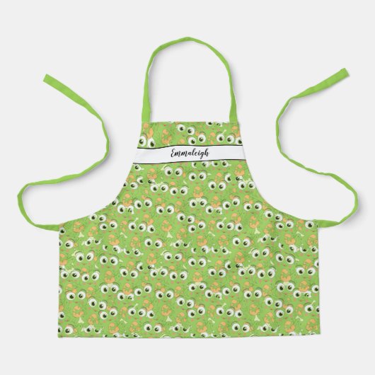 Cute Frog Face Pattern Monogramed Schort (Voorkant)
