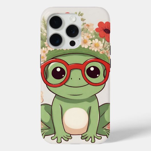 Cute Frog Flower Headband Case-Mate iPhone Case (Achterkant)