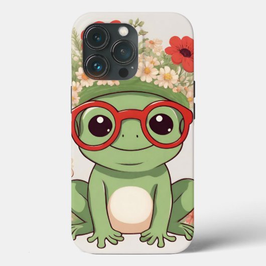 Cute Frog Flower Headband Case-Mate iPhone Case (Achterkant)