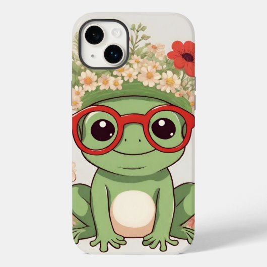 Cute Frog Flower Headband Case-Mate iPhone Case (Achterkant)