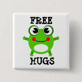 Cute Frog, Free Hugs Button (Voorkant)