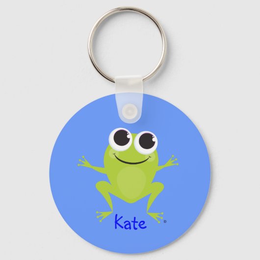 Cute Frog - Gepersonaliseerd Sleutelhanger (Voorkant)