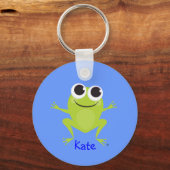 Cute Frog - Gepersonaliseerd Sleutelhanger (Voorkant)