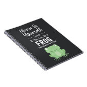 Cute Frog Gifts Happy Funny Cartoon Animal Notitieboek (Rechterzijde)