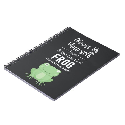Cute Frog Gifts Happy Funny Cartoon Animal Notitieboek (Linkerzijde)