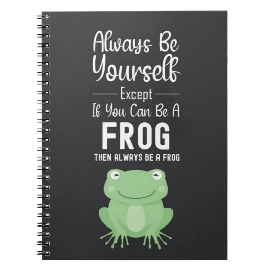 Cute Frog Gifts Happy Funny Cartoon Animal Notitieboek (Voorkant)