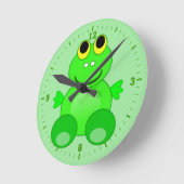 Cute Frog Graphic Ronde Klok (Hoek)