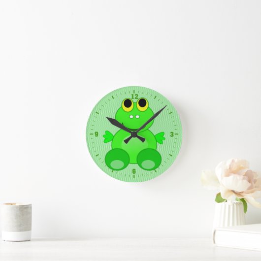 Cute Frog Graphic Ronde Klok (Huis)