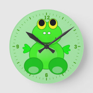 Cute Frog Graphic Ronde Klok